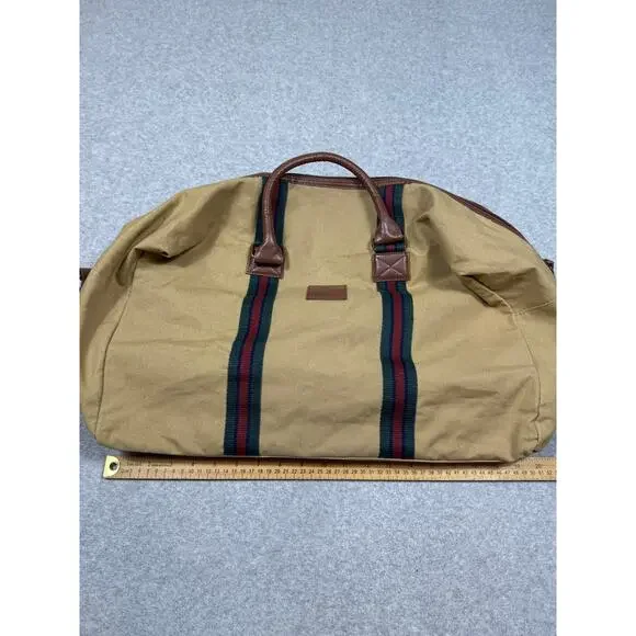 Ralph Lauren Polo Duffle Bag Brown Patch Double Handles & Adjustable Strap - Picture 2 of 8